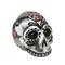 Gallerie II; Glittered Skull Head Halloween Taper Candle Holder; Category:Candle Holders; Image:2